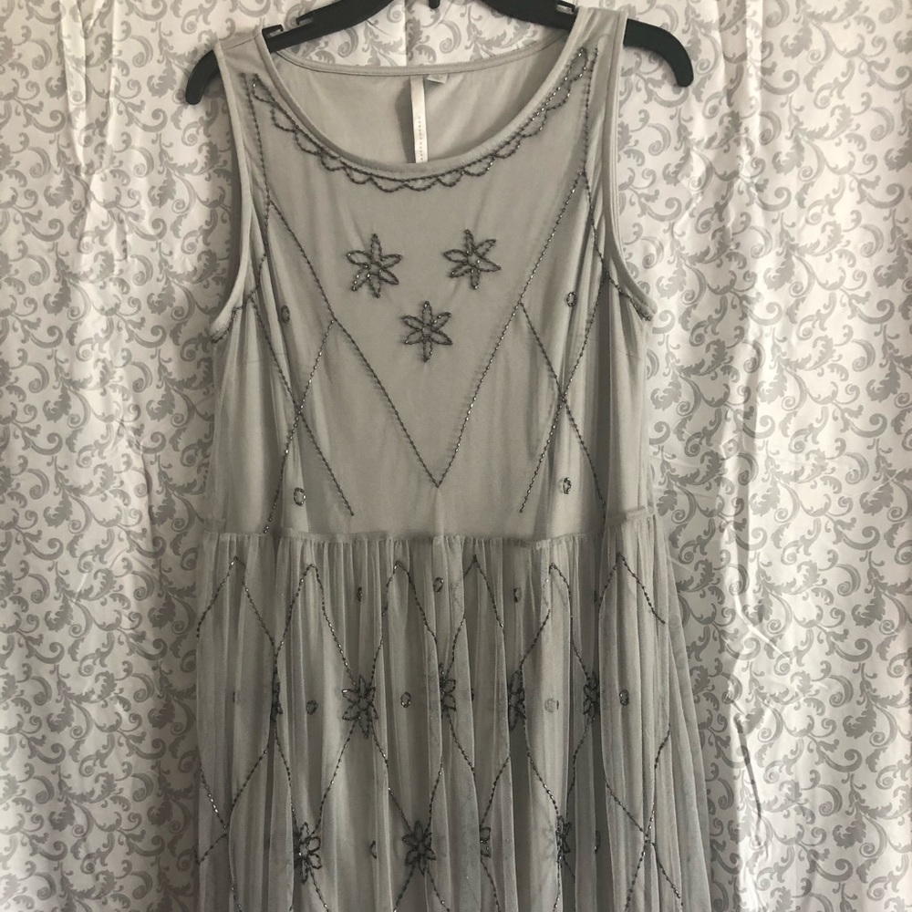 Lauren Conrad beaded sleeveless shift dress